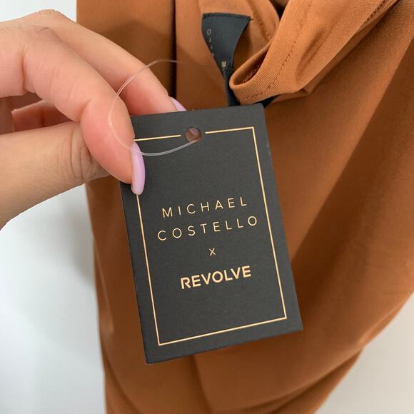 Michael Costello x Revolve April Midi Dress in Terra Cotta Womens Medium New - Picture 15 of 16